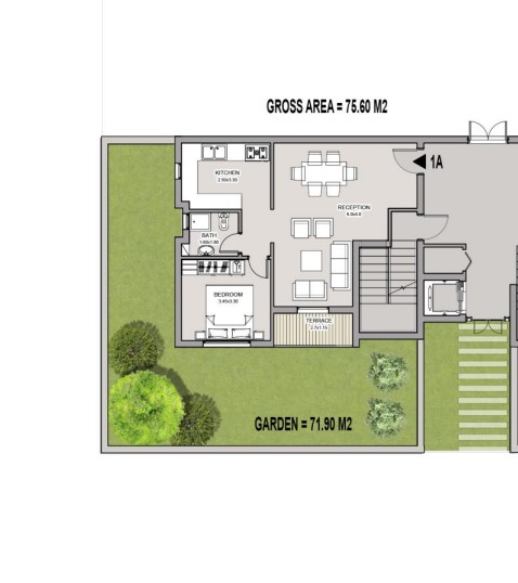 Floor plan for studio at Taj City