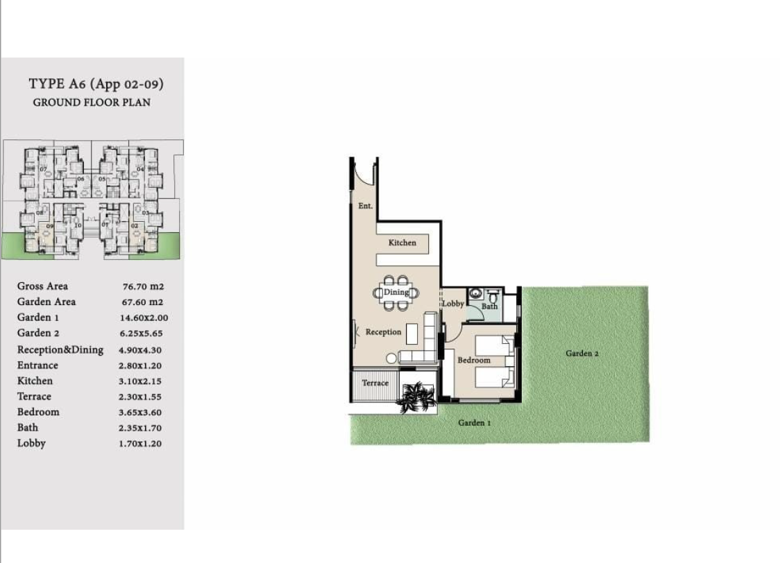 Floor plan for apartment at Yaru