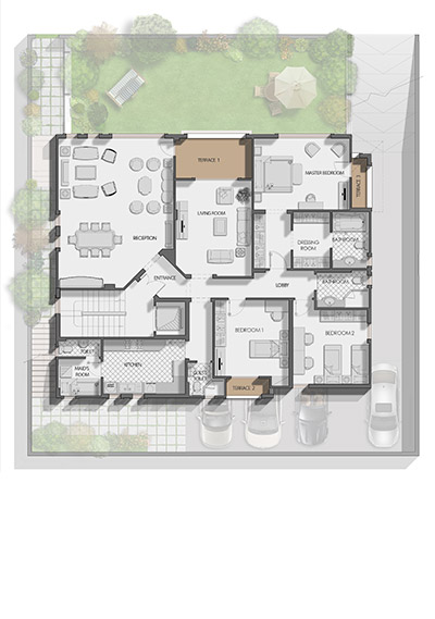 Floor plan for apartment at Jewar Sheikh Zayed