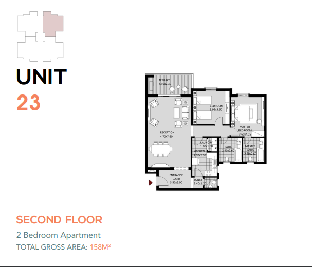 Floor plan for apartment at October Plaza