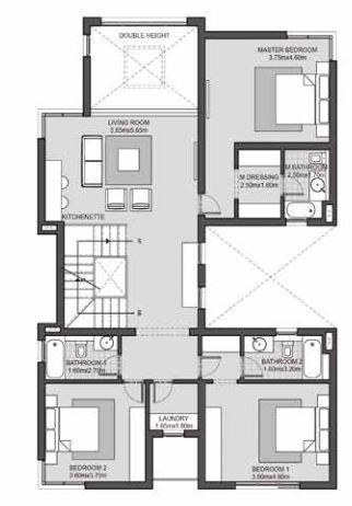 Floor plan for villa at SODIC East