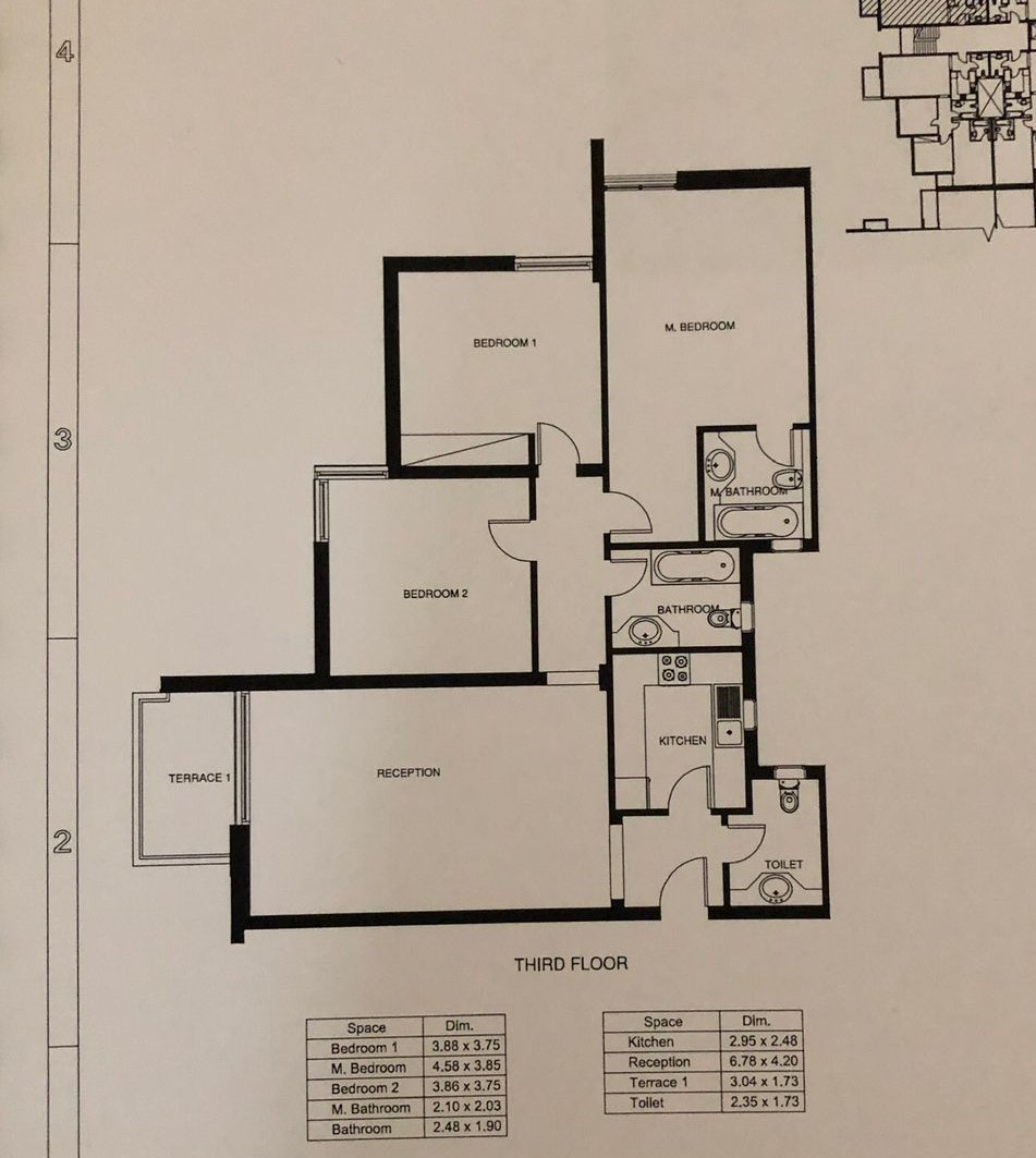 Floor plan for apartment at Mountain View ICity New Cairo