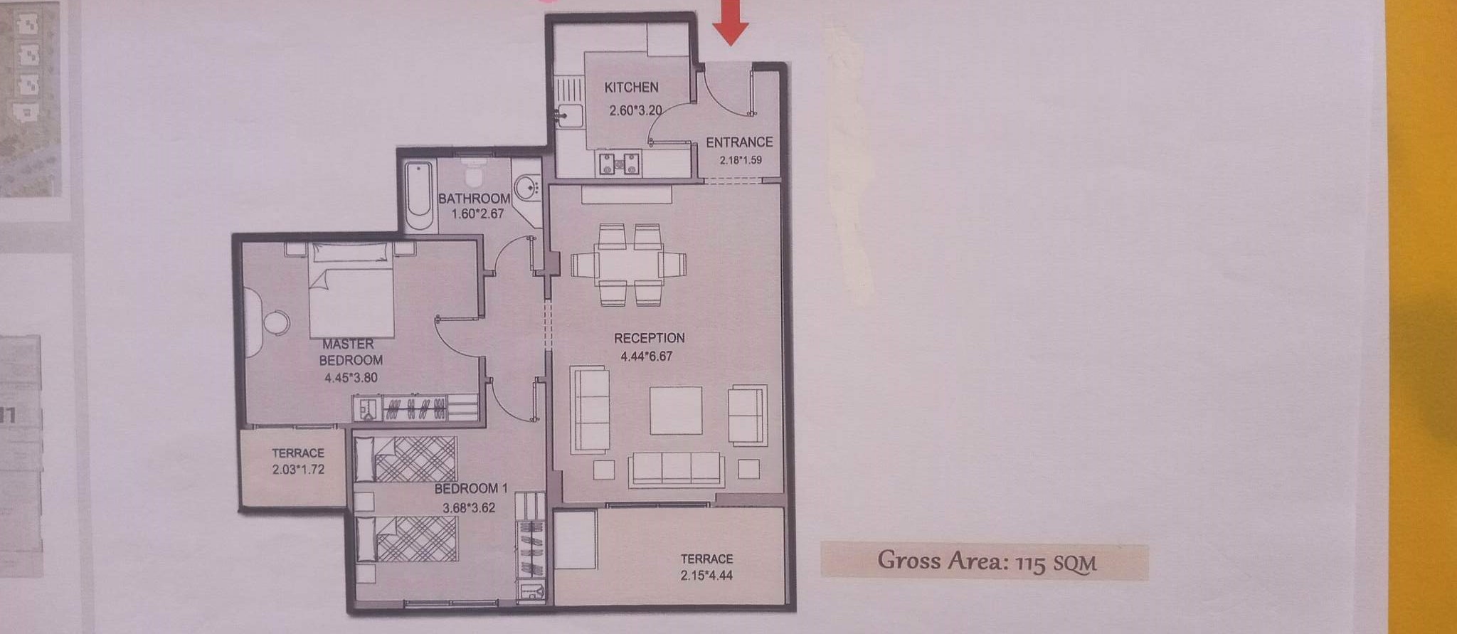 Floor plan for apartment at Taj City