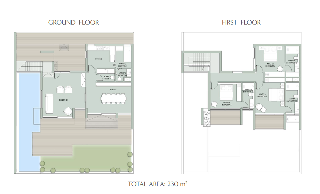Floor plan for villa at Il Monte Galala