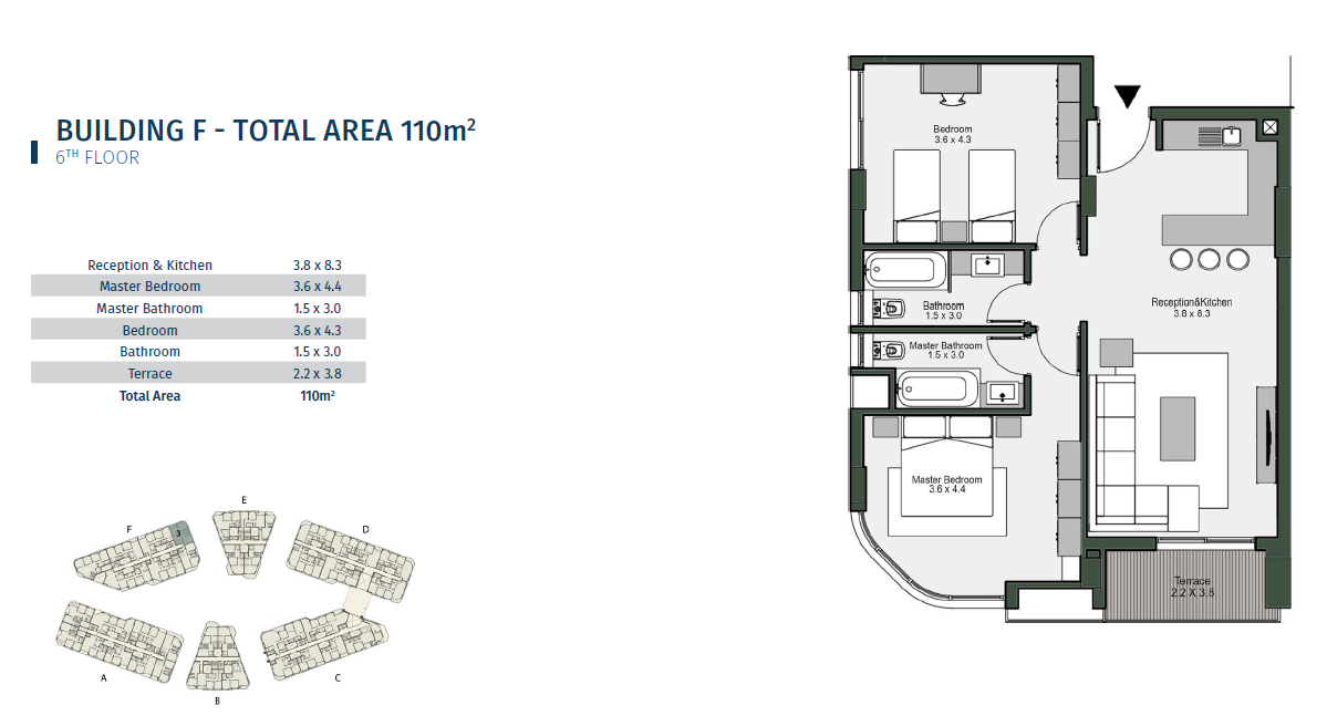 Floor plan for apartment at Bloomfields