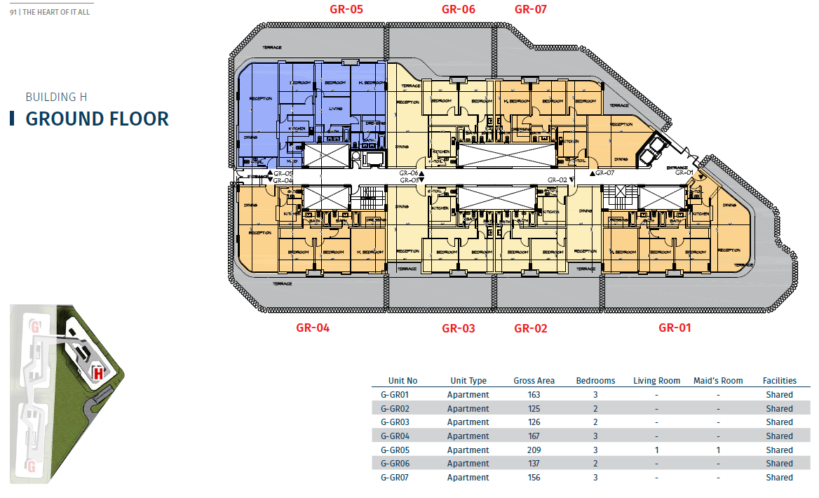 Floor plan for apartment at Bloomfields