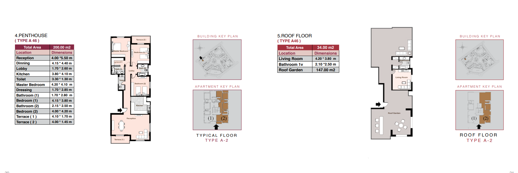 Floor plan for apartment at Diar II