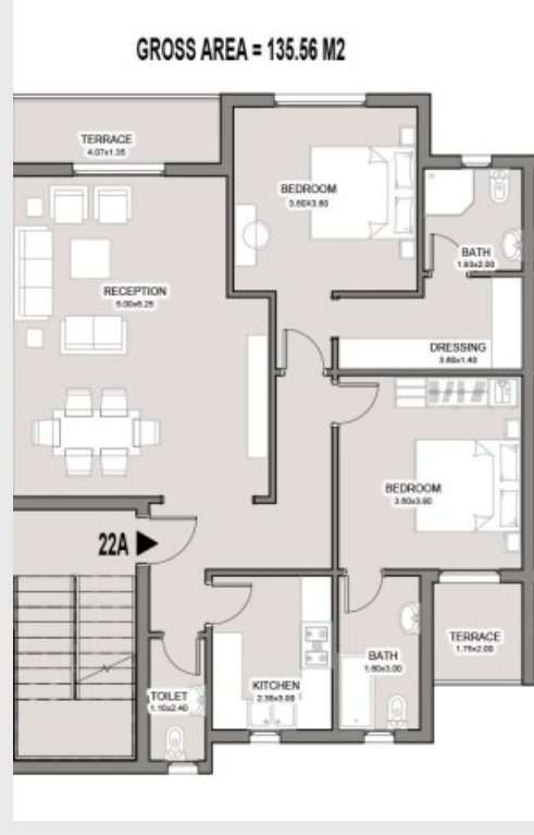Floor plan for apartment at Taj City