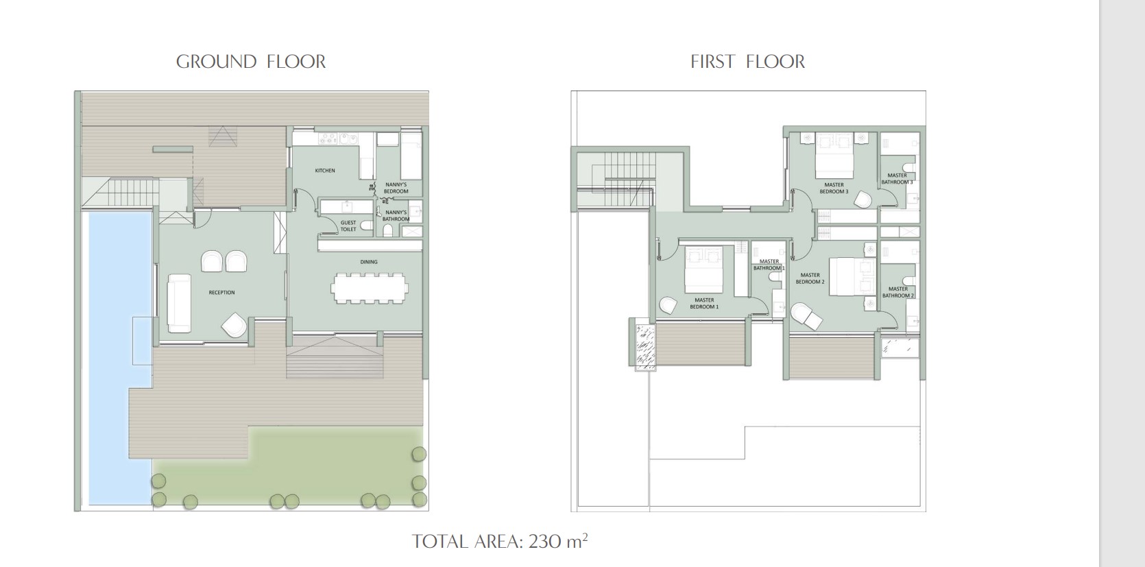 Floor plan for villa at Il Monte Galala