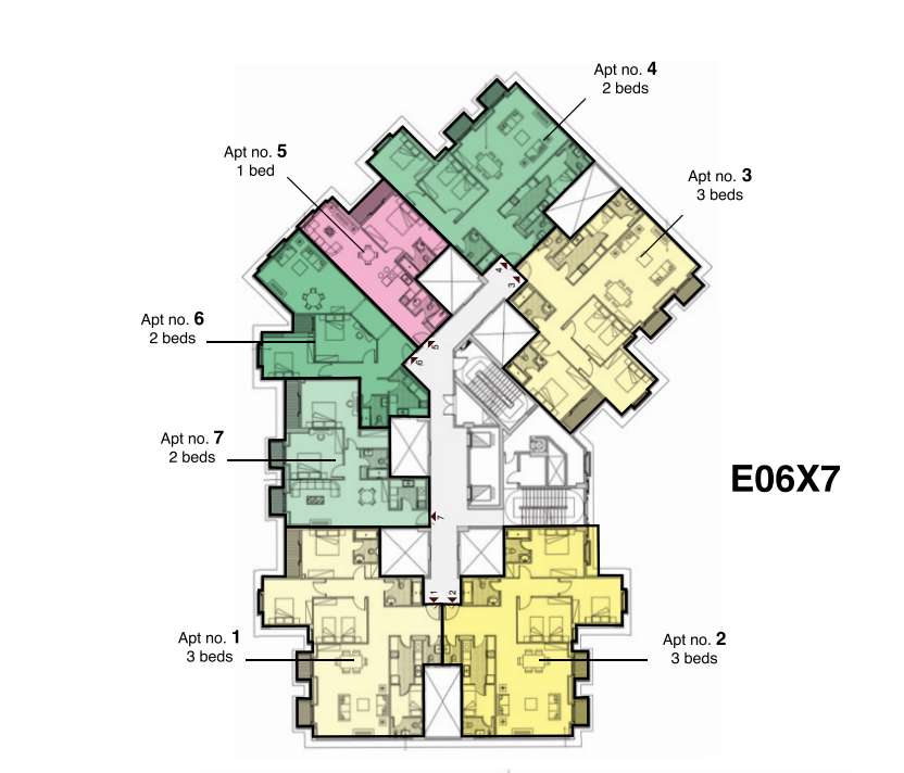 Floor plan for apartment at Il Latini SED