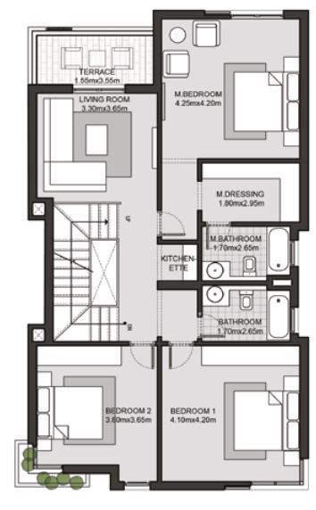 Floor plan for villa at SODIC East