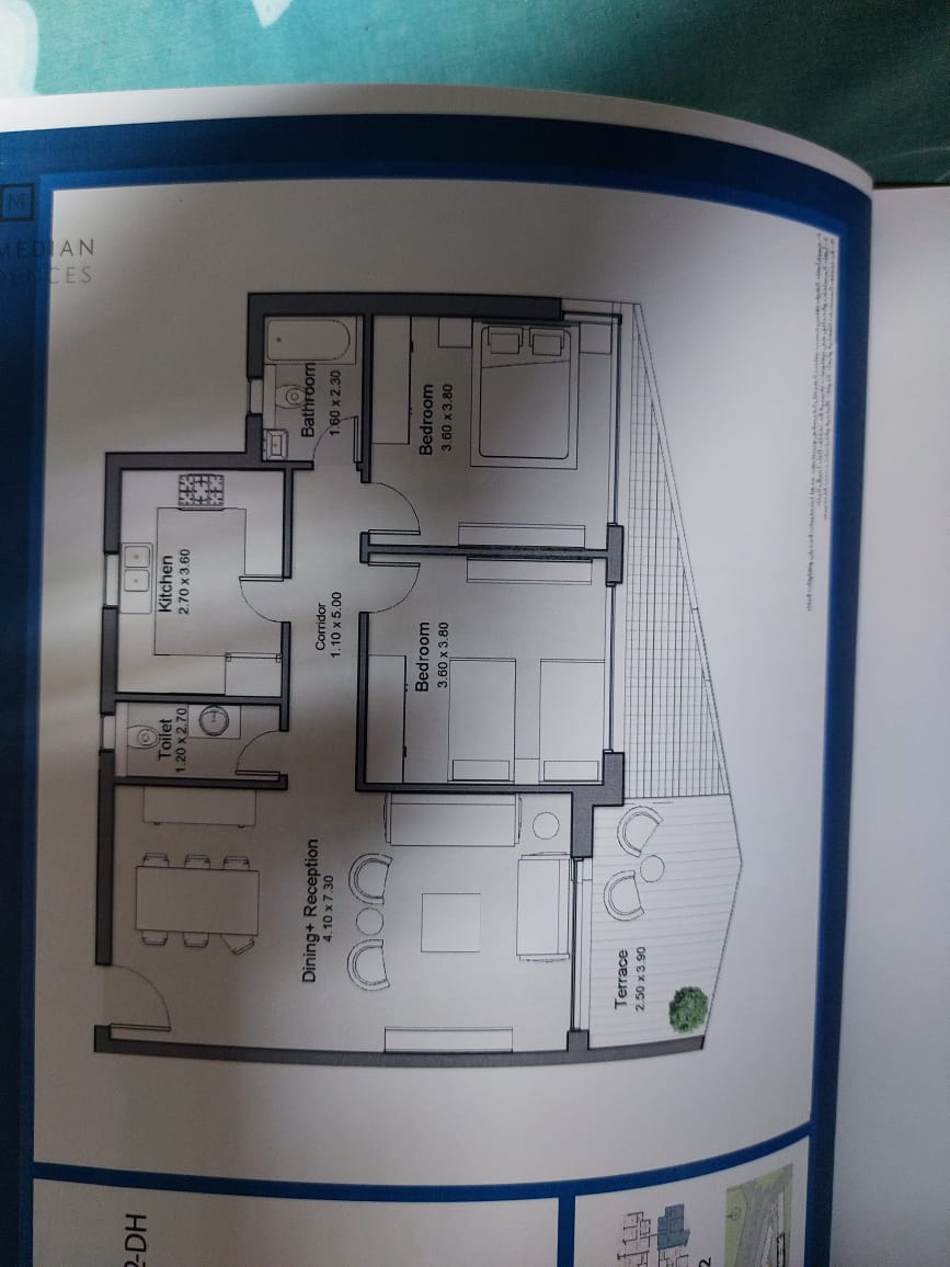 Floor plan for apartment at The Median Residences