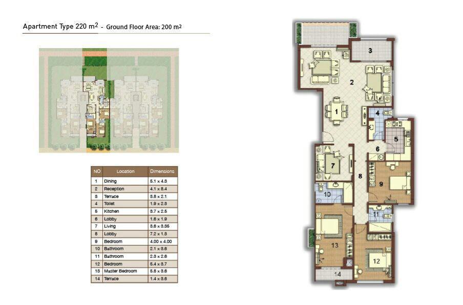 Floor plan for apartment at Stone Residence