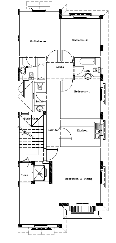 Floor plan for apartment at Mountain view Giza Plateau