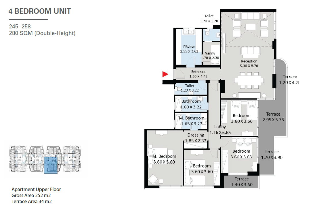 Floor plan for apartment at The Curve