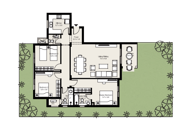 Floor plan for apartment at DISTRICT 5