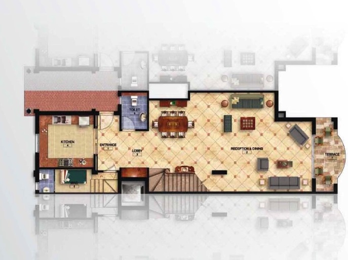 Floor plan for duplex at Mountain View Hyde Park
