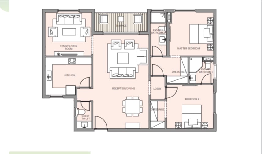Floor plan for apartment at Park View - Haptown