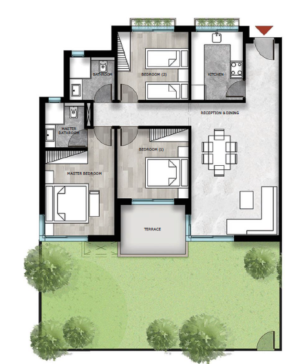 Floor plan for apartment at Kayan