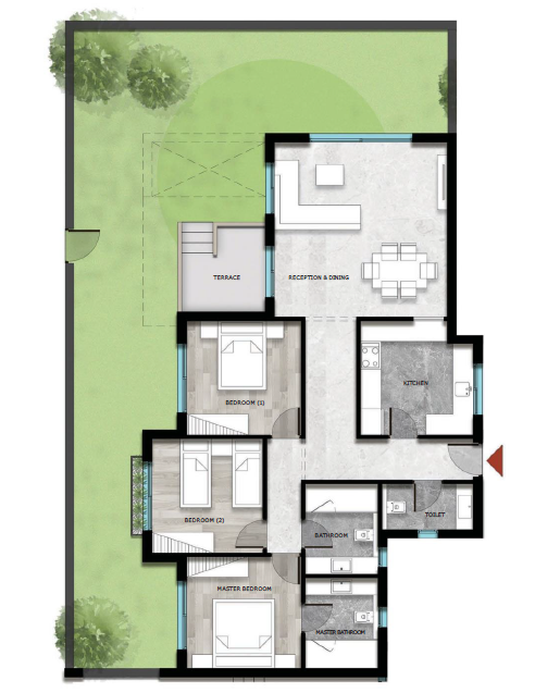 Floor plan for apartment at Kayan