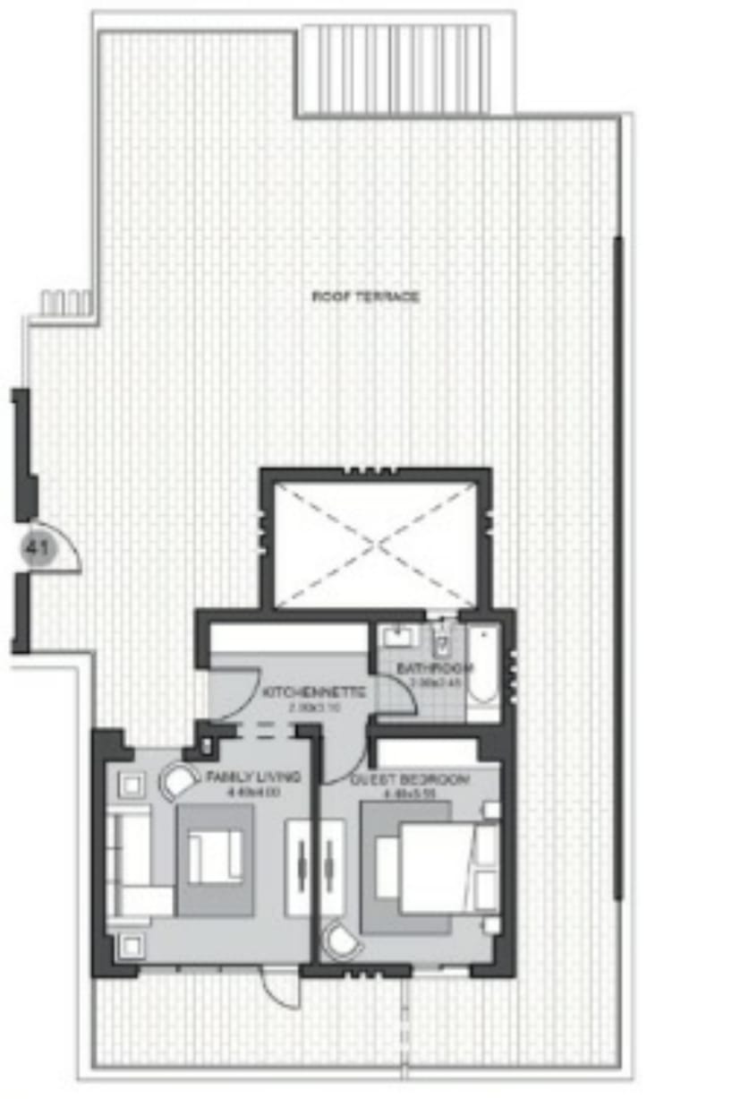 Floor plan for penthouse at Sky Condos