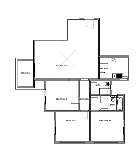 Floor plan for apartment at Mountain View iCity October