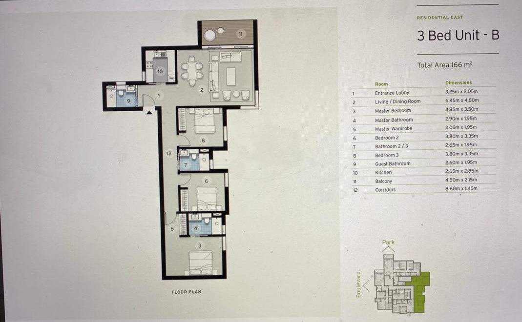 Floor plan for apartment at ZED