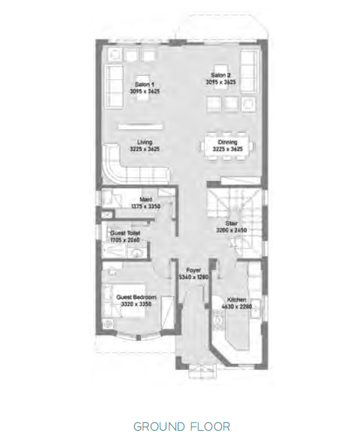 Floor plan for villa at Ashgar City