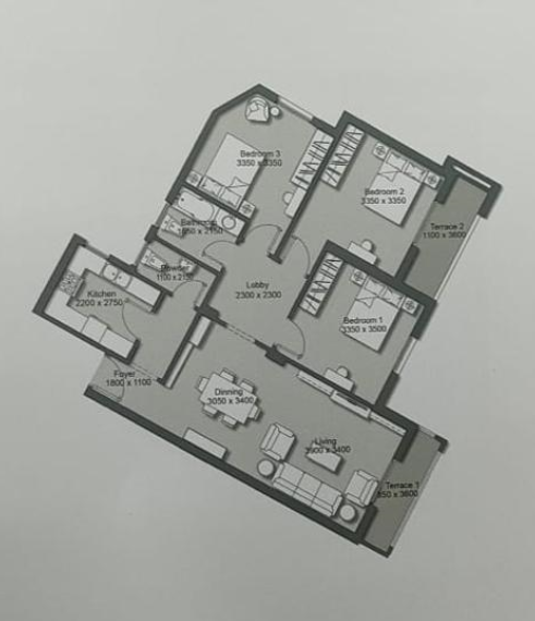Floor plan for apartment at Ashgar City