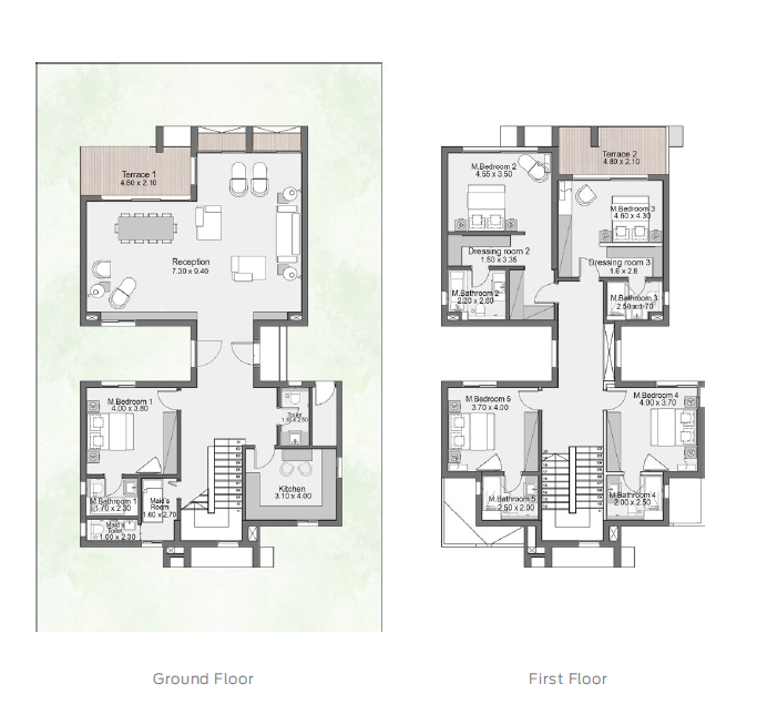 Floor plan for villa at D-Bay