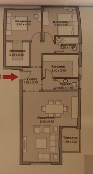 Floor plan for apartment at Taj City