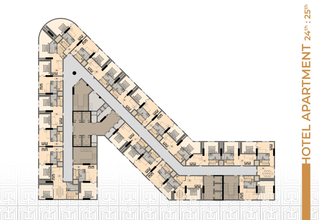 Floor plan for apartment at Moonreal Tower