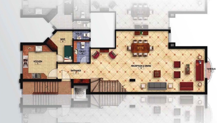 Floor plan for duplex at Mountain View Hyde Park