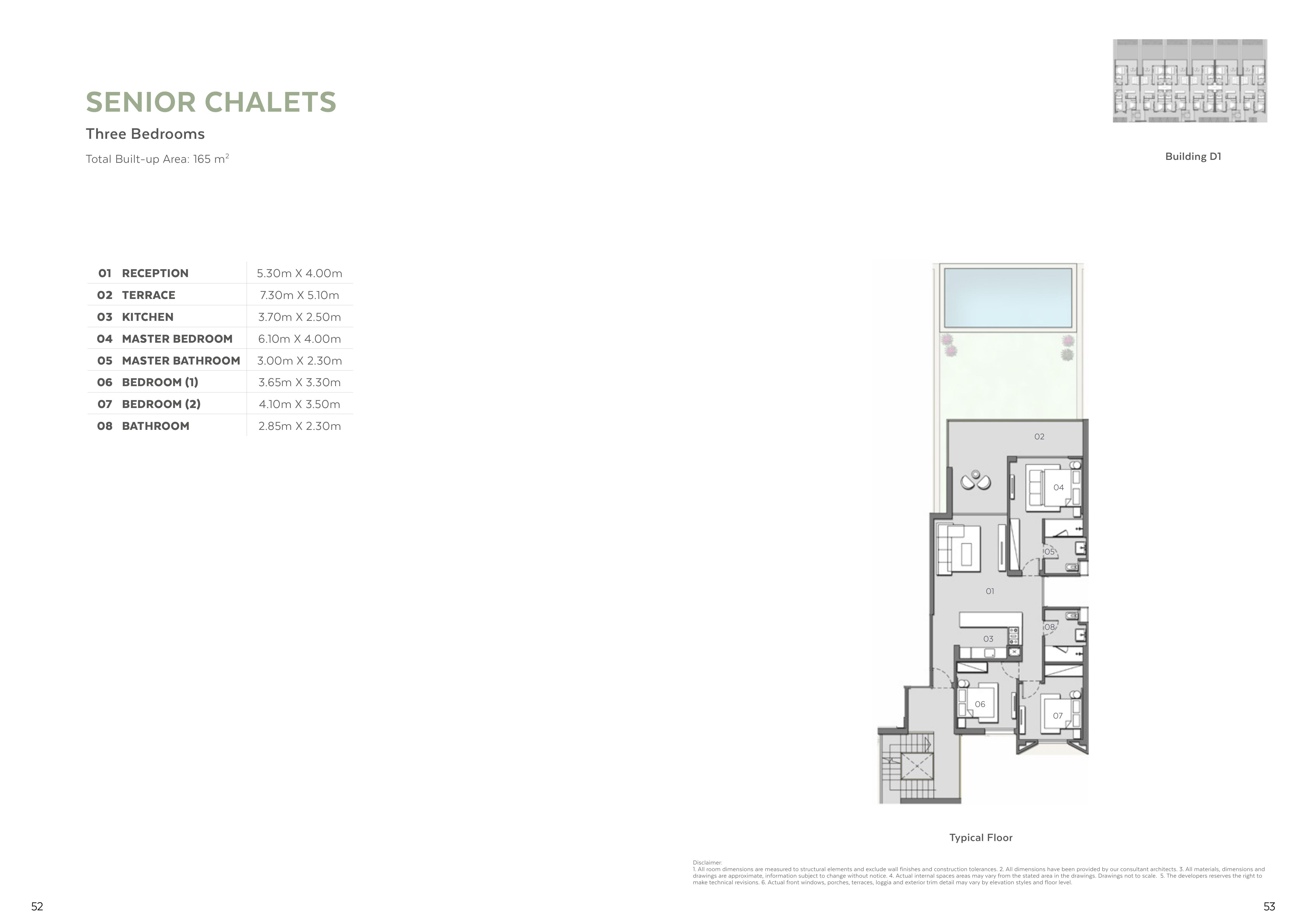 Floor plan for chalet at Kai Sokhna
