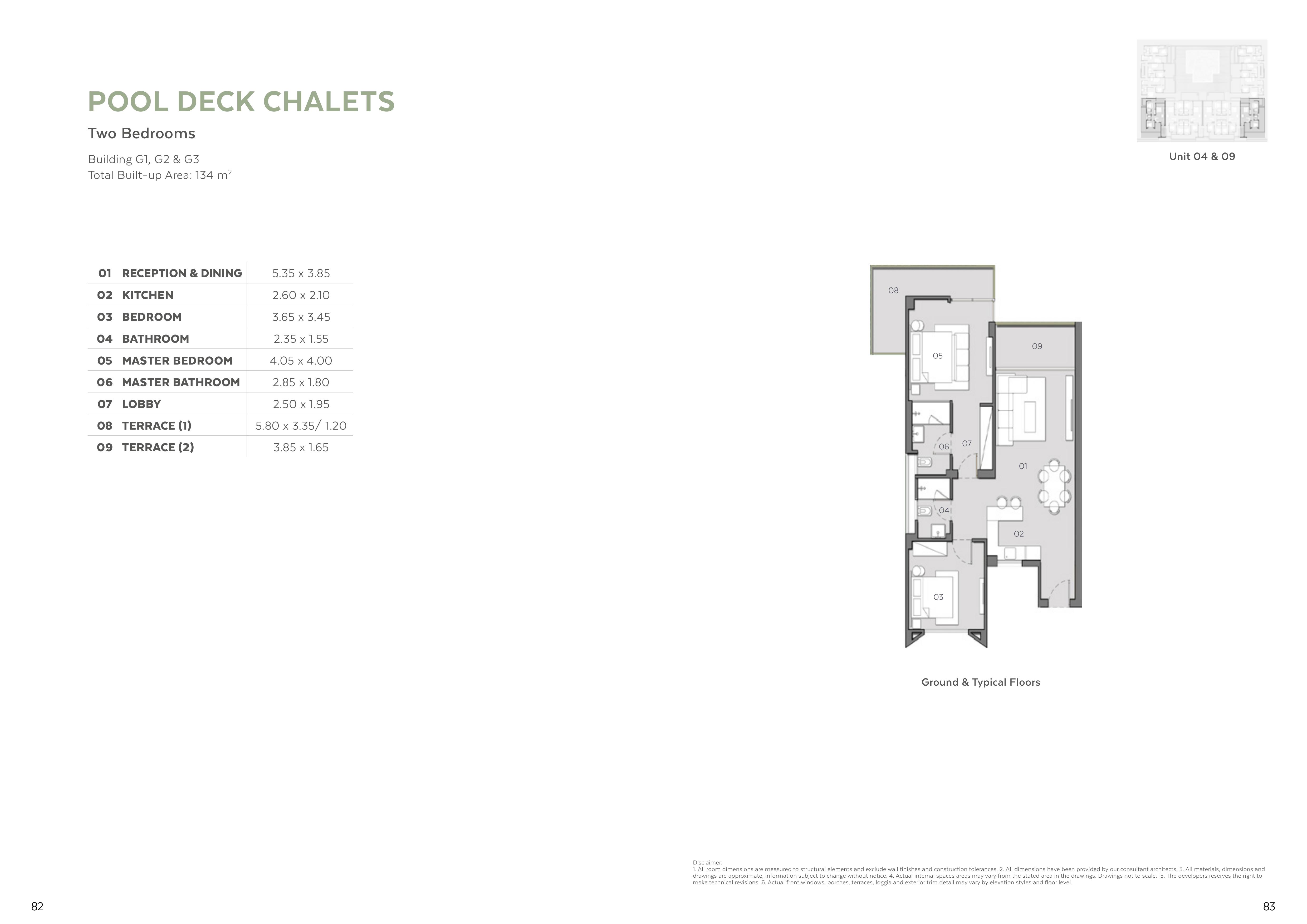 Floor plan for chalet at Kai Sokhna