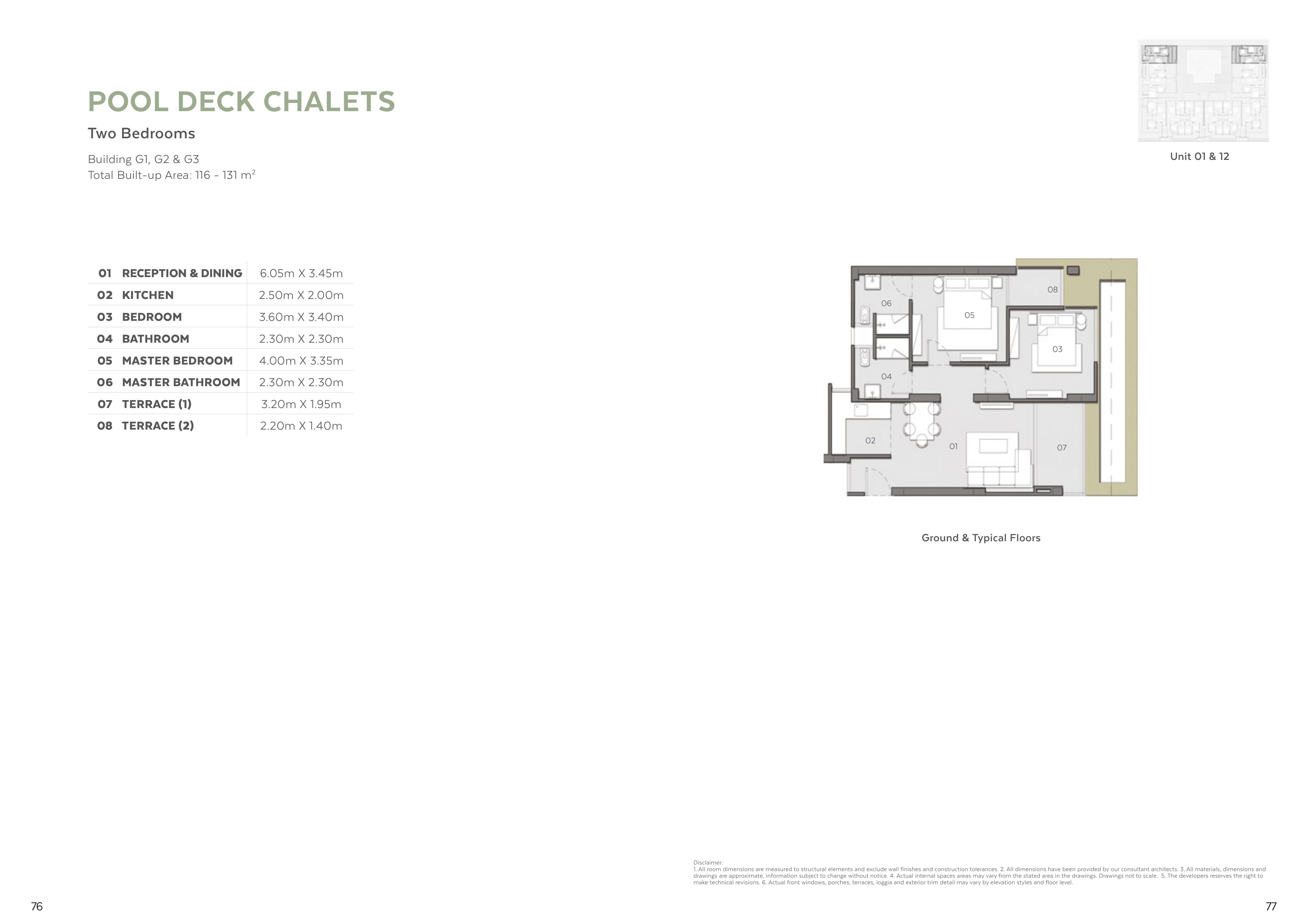 Floor plan for chalet at Kai Sokhna