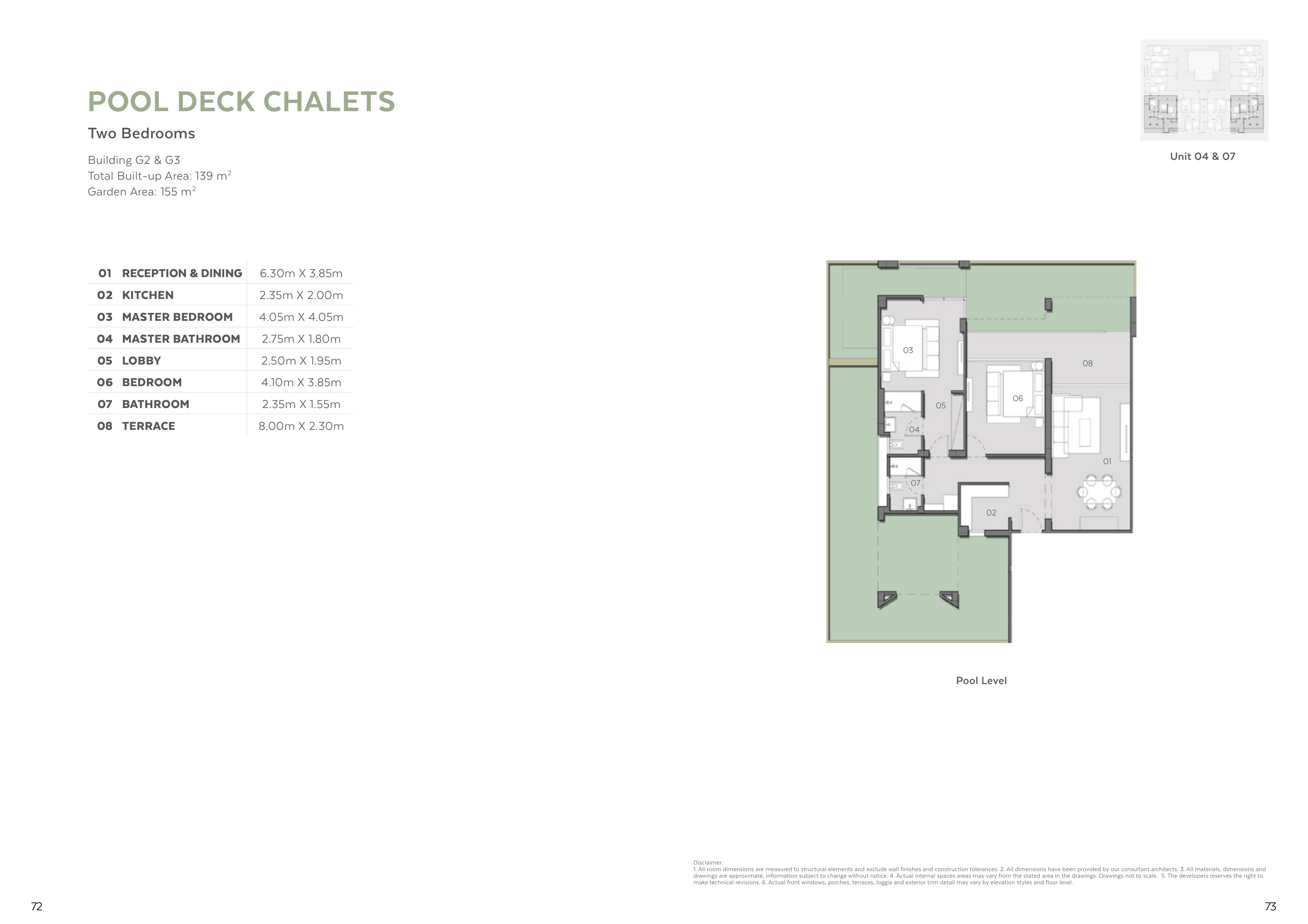 Floor plan for chalet at Kai Sokhna