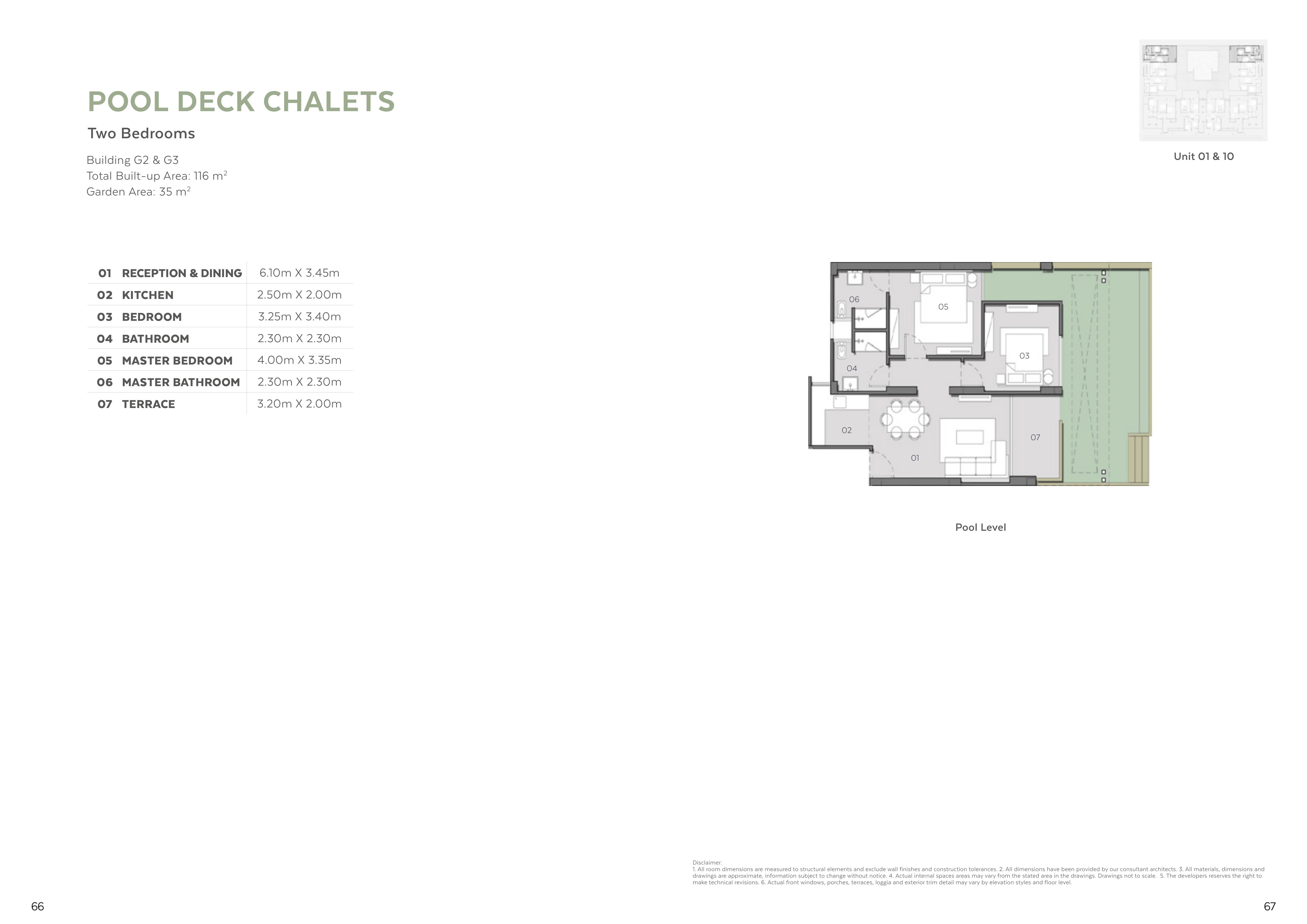 Floor plan for chalet at Kai Sokhna