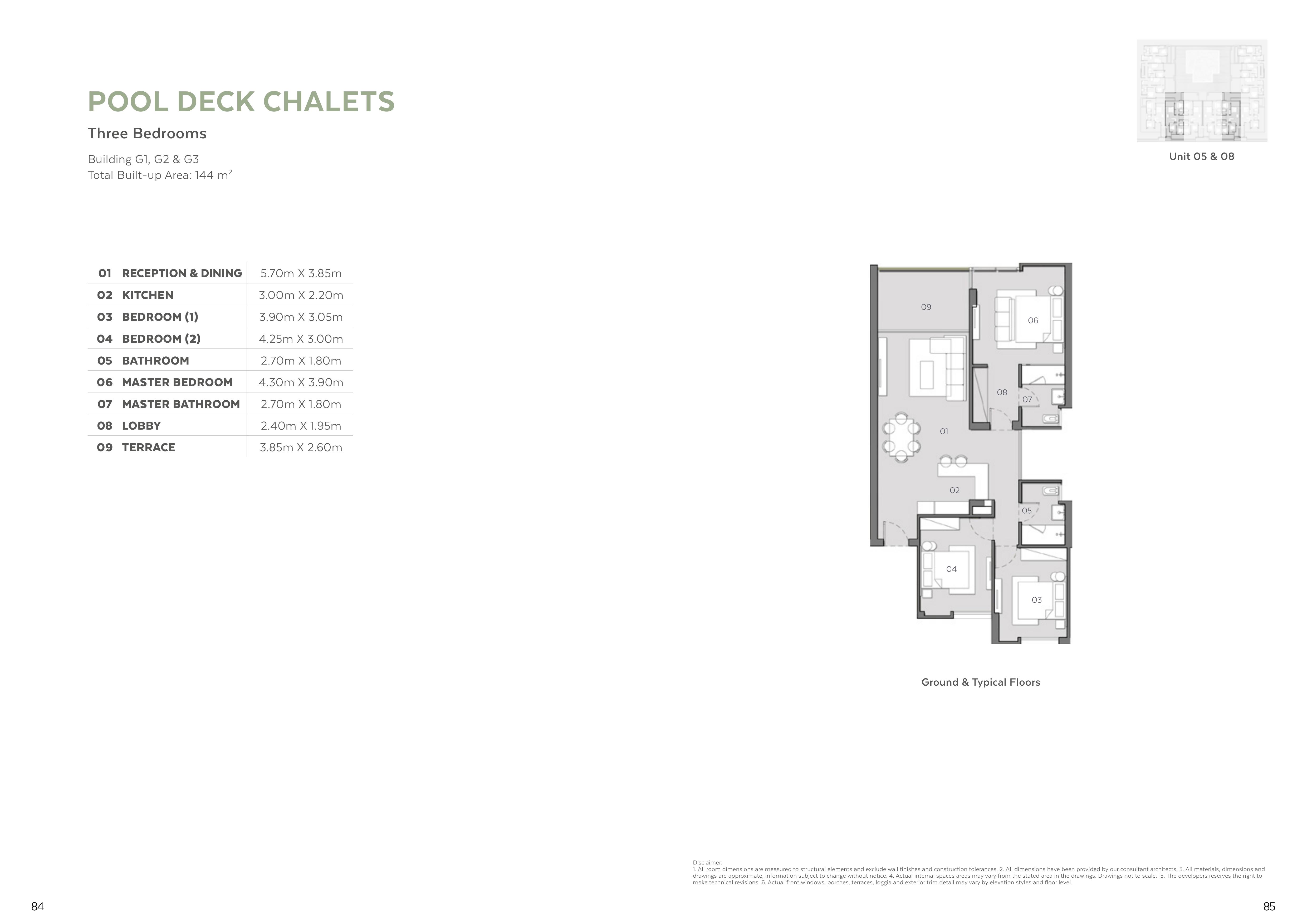 Floor plan for chalet at Kai Sokhna