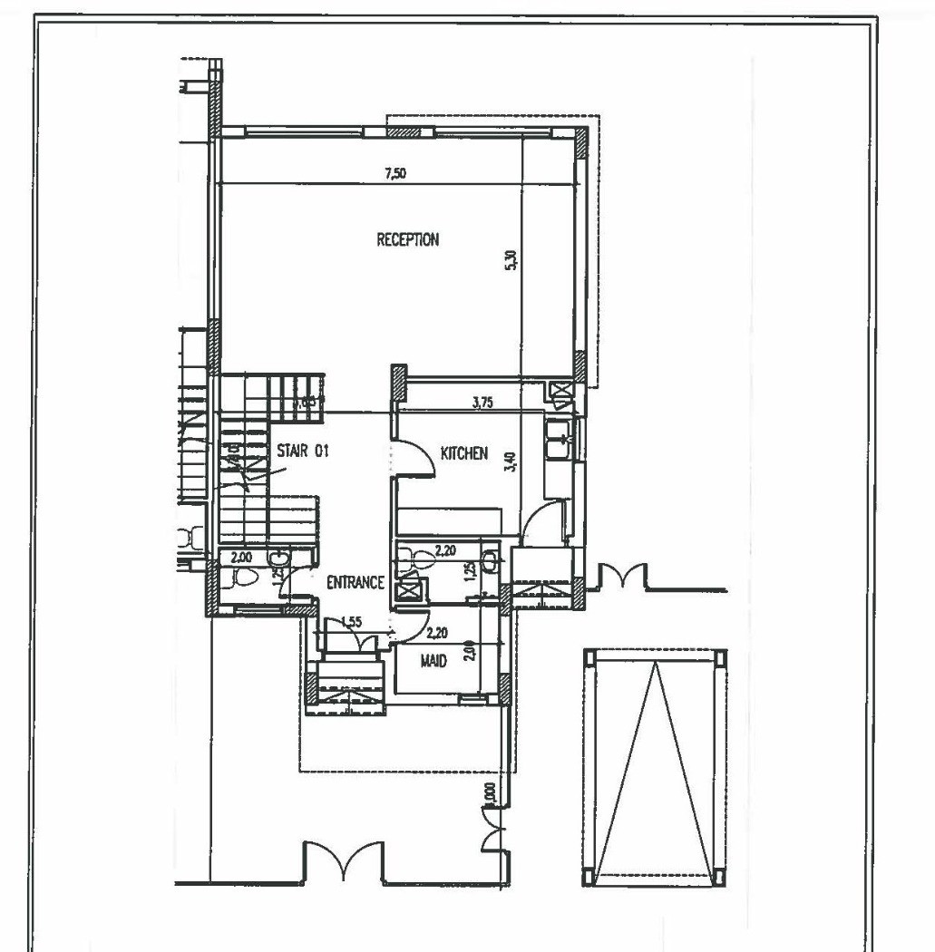 Floor plan for townhouse at Etapa
