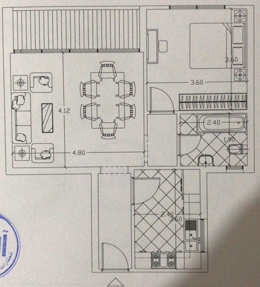 Floor plan for apartment at Midtown Sky