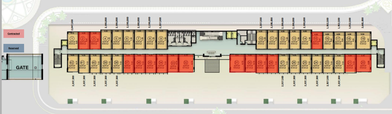Floor plan for  at De Joya 3 strip mall