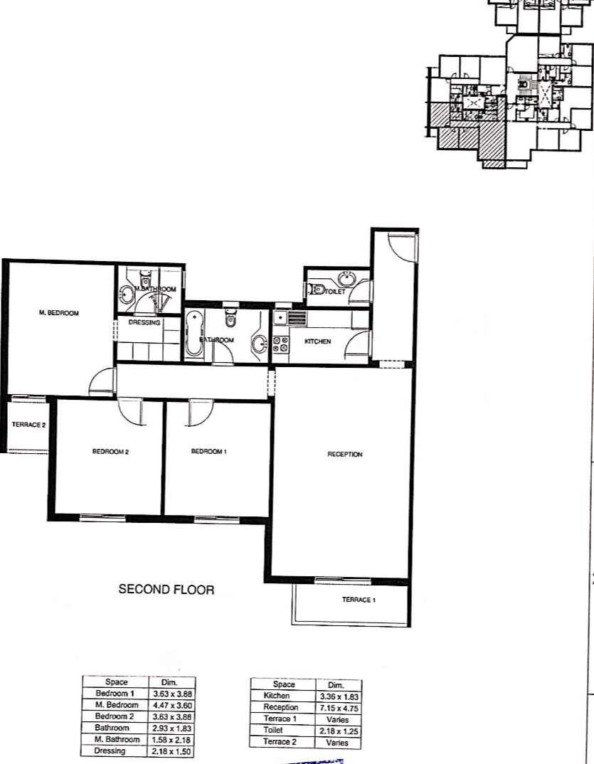 Floor plan for apartment at Mountain View ICity New Cairo
