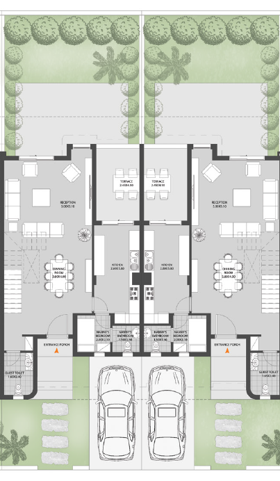 Floor plan for townhouse at O West Orascom