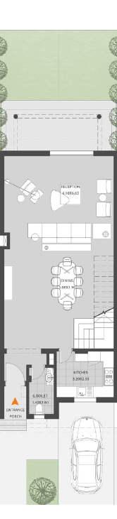 Floor plan for townhouse at O West Orascom