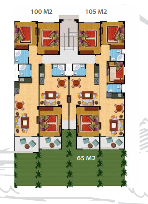 Floor plan for apartment at Lasirena Palm Beach