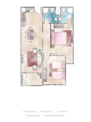 Floor plan for apartment at Lasirena Palm Beach