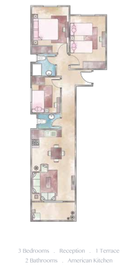 Floor plan for apartment at Lasirena Palm Beach