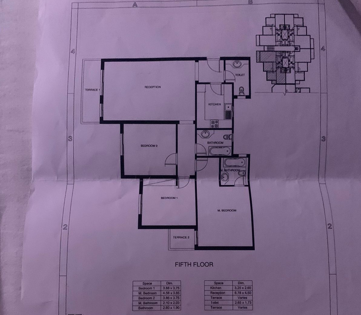 Floor plan for apartment at Mountain View ICity New Cairo