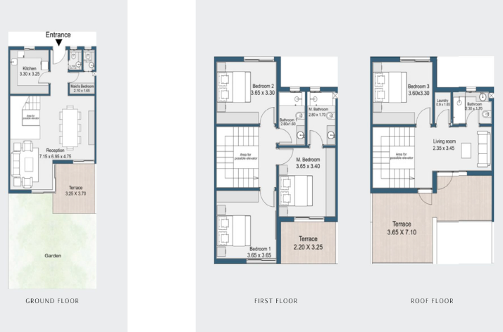 Floor plan for townhouse at Rivers